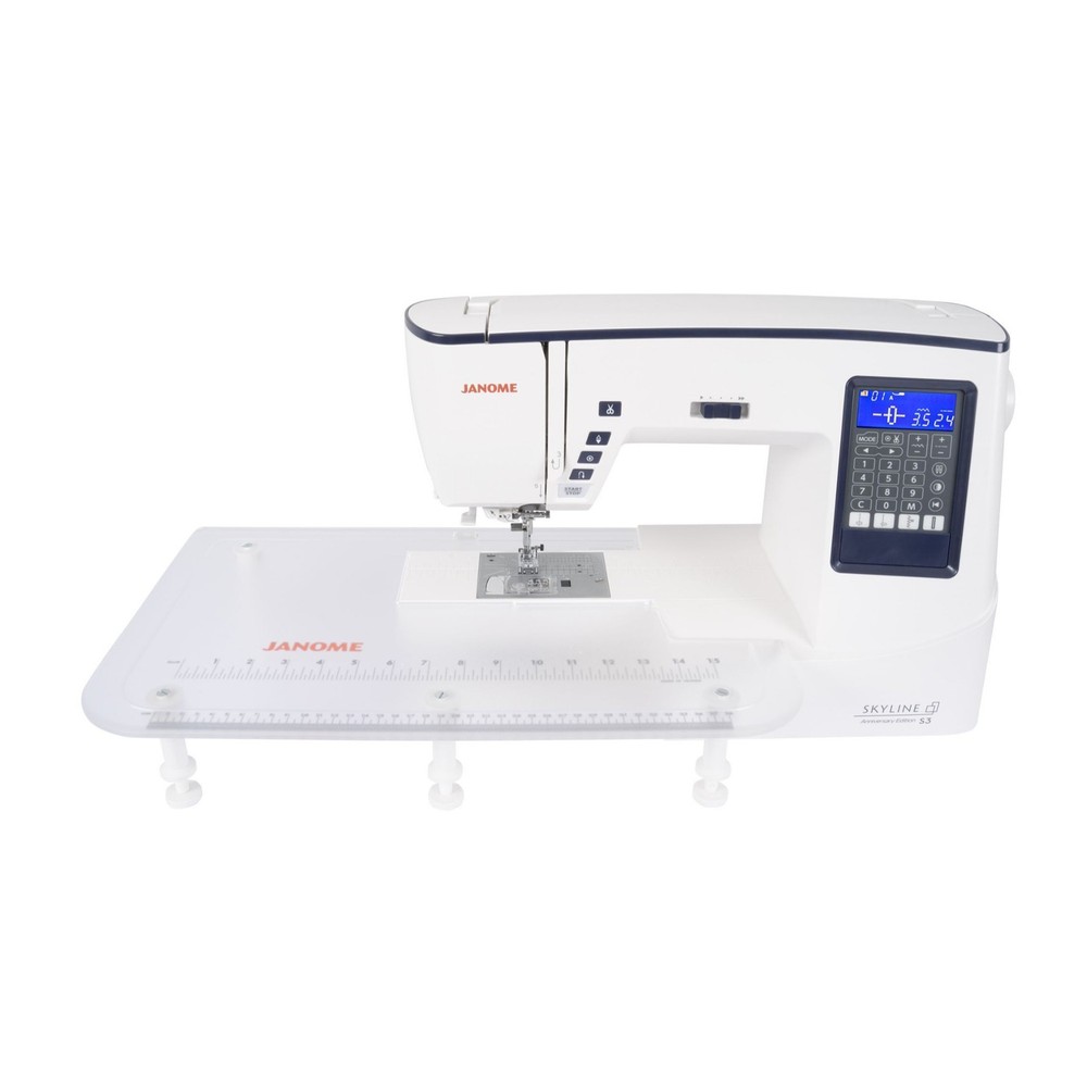 Janome Skyline S3 Anniversary Edition Sewing Machine (White)