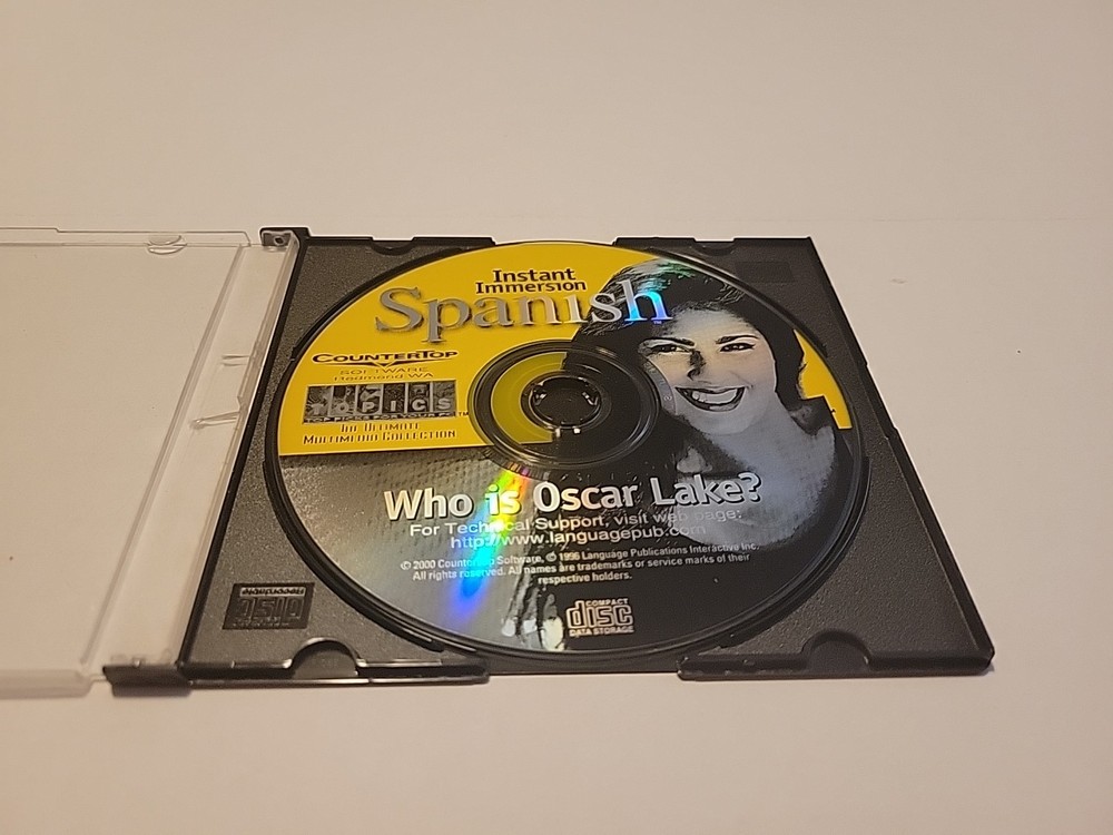 Instant Immersion Spanish PC Software Disc Who Is Oscar Lake? Replacement CD