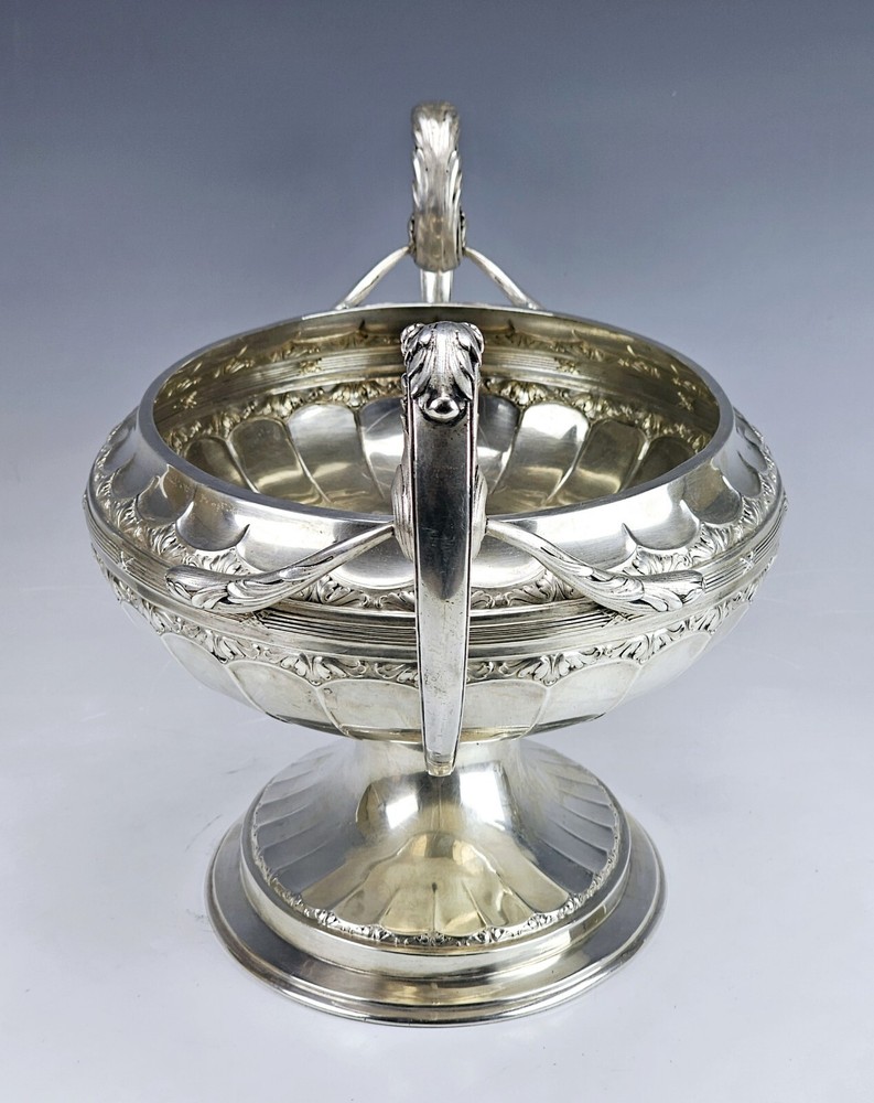 Monumental Antique German Silver Centerpiece Bowl