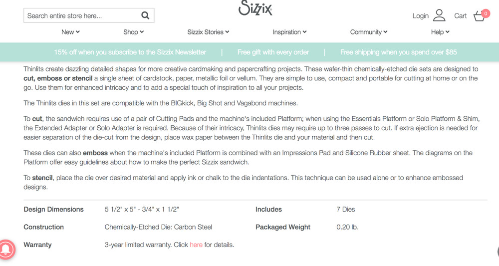 Sizzix Thinlits Jar Fold-a-Long Die Set - New w/out packaging