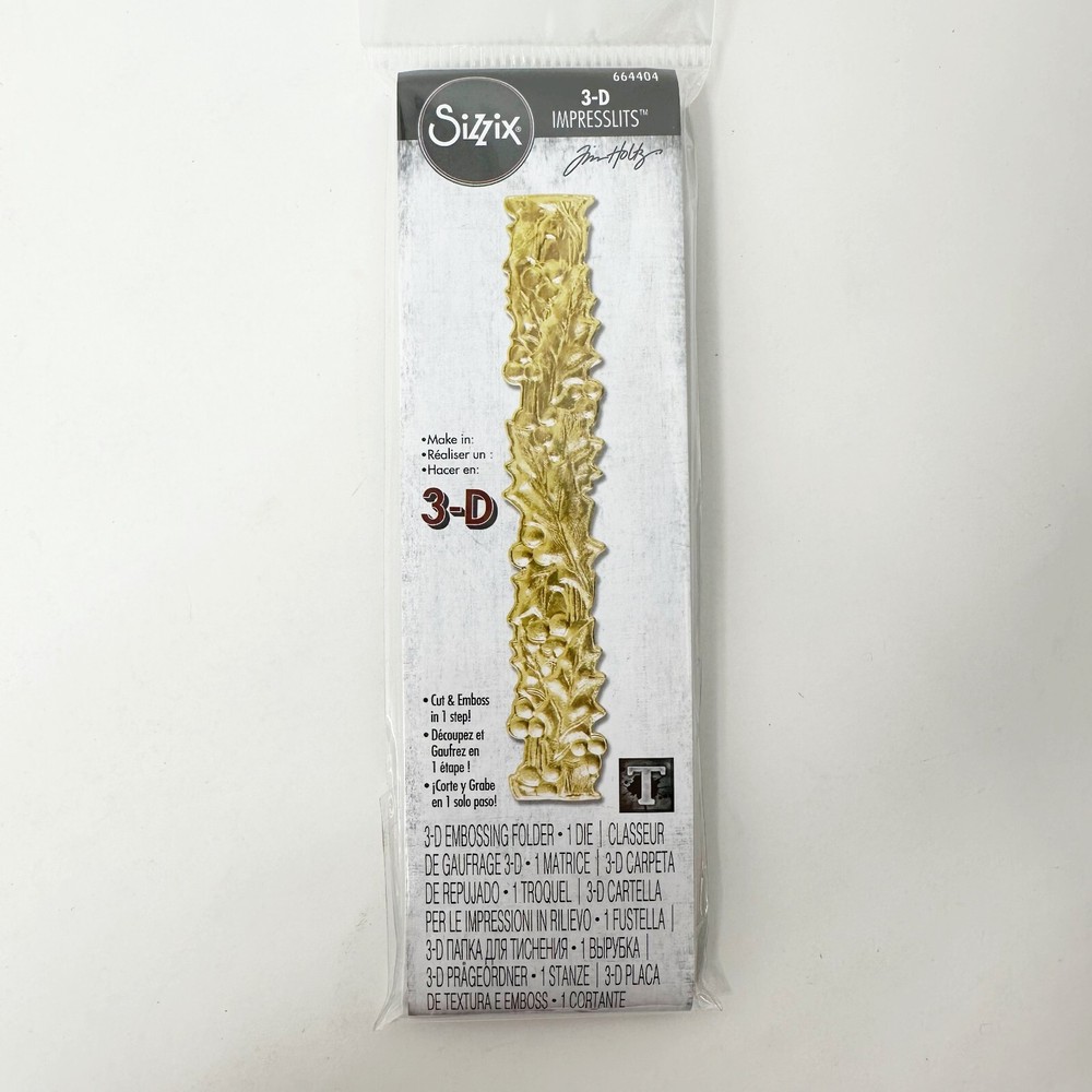 Sizzix Thinlits Impresslits Christmas Cutting Dies Metallic Paper Bundle NEW