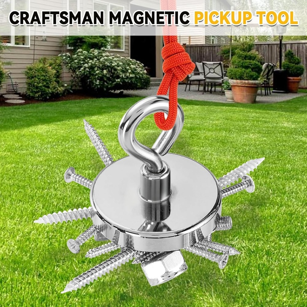 700LB Neodymium Magnet with Countersunk Eyebolt - Rust Resistant Design