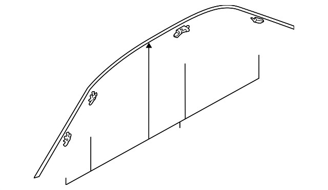 Genuine Mitsubishi Drip Molding MR520288