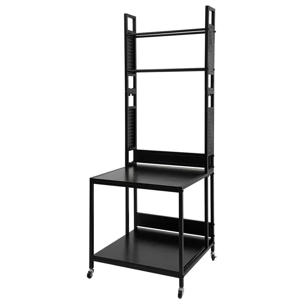 3D Printer Stand with Double Layer Filament Storage Rack Heavy Duty Mobile Table