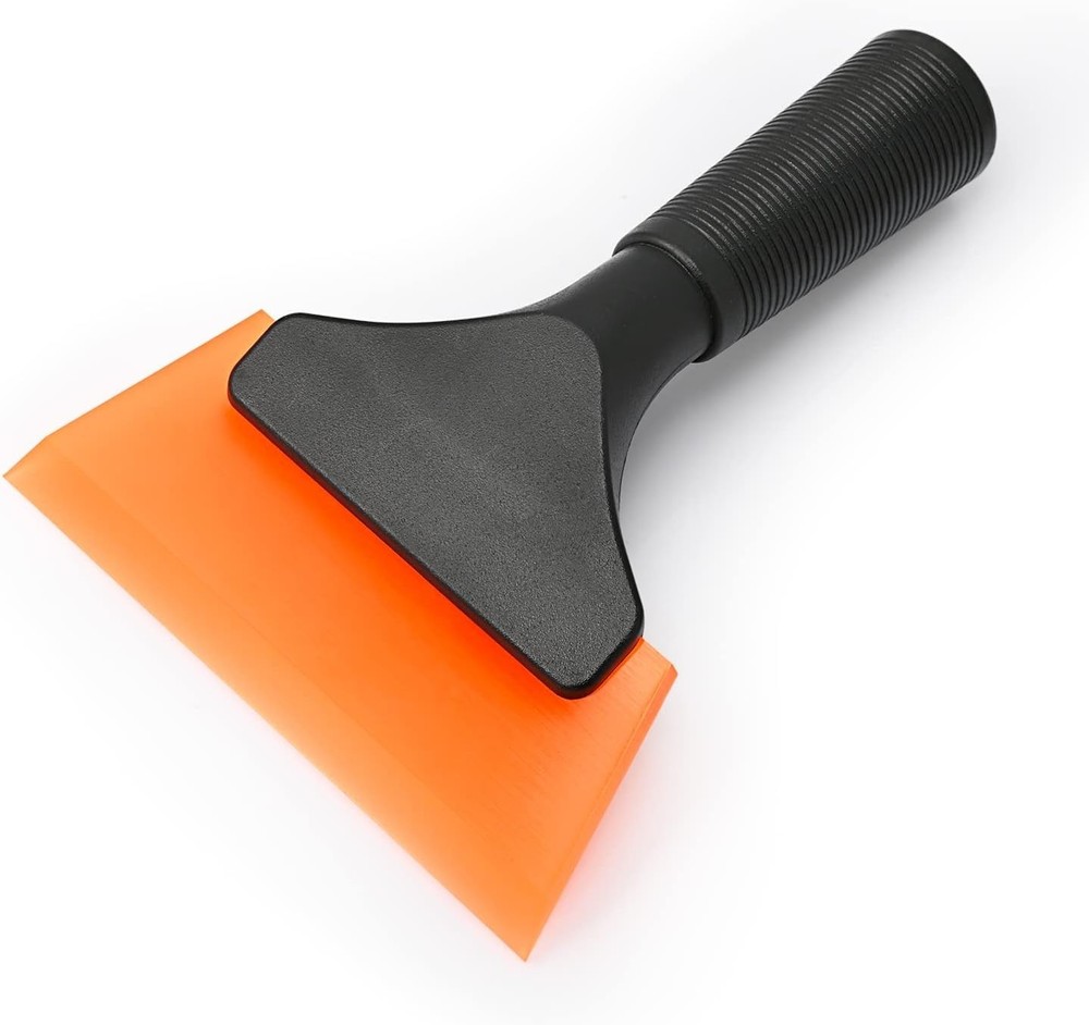 Small Squeegee 5 Inch Rubber Window Tint Windshield Scraper For Car Glass Orange