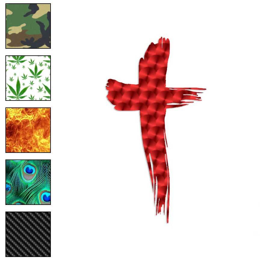 Cross Decorative, Vinyl Decal Sticker, 40 Patterns & 3 Sizes, #833