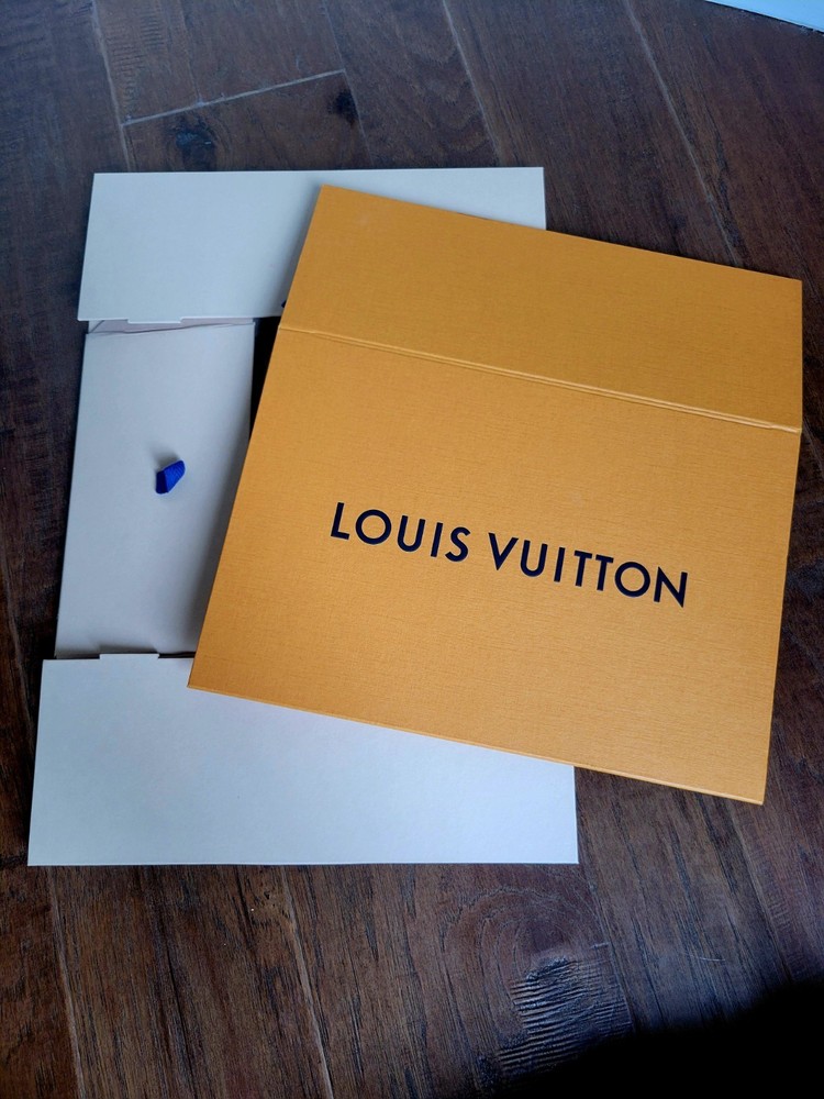 Louis Vuitton Orange Medium EMPTY Gift Storage Box 12 x 8.5 x 4.75"
