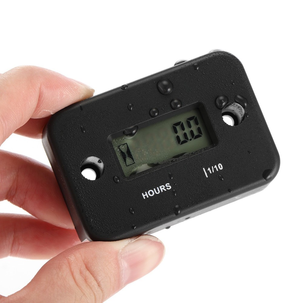 2PCS Small Waterproof Digital Hour Meter For Lawn Mower Generator us