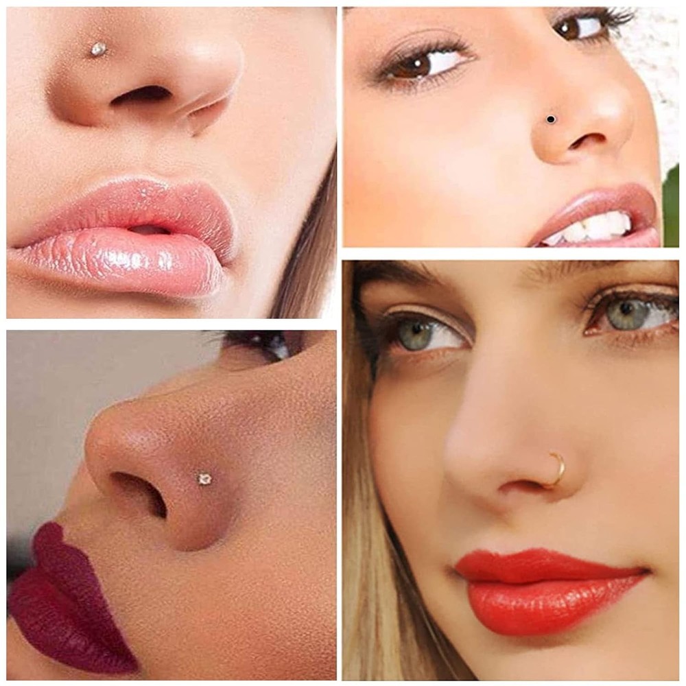 Disposable Nose Piercing Gun Kit with Rings