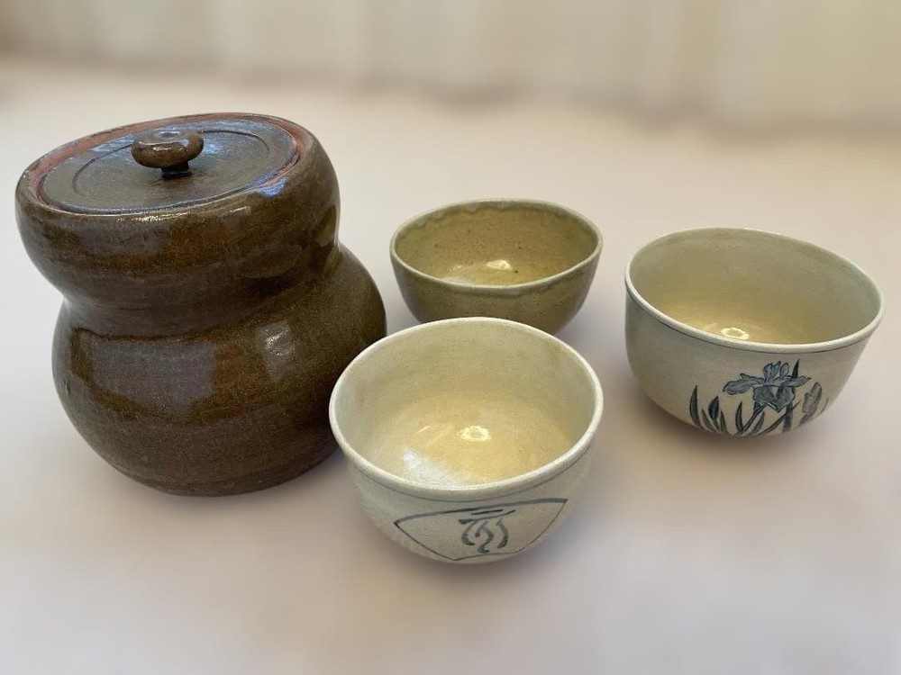 Tea ceremony/Otemae set (3 bowls, 1 jug)