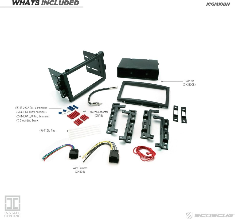 Double/Single DIN Stereo Installation Kit for 2006-17 GM Vehicles