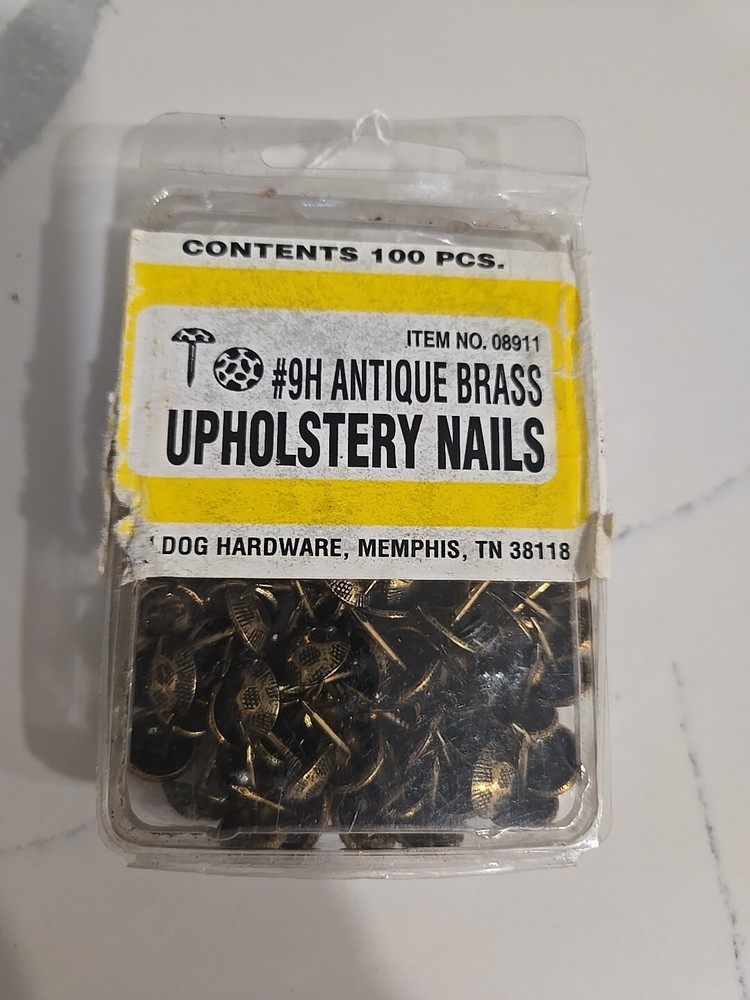 Antique Brass Upholstery Nails #9H