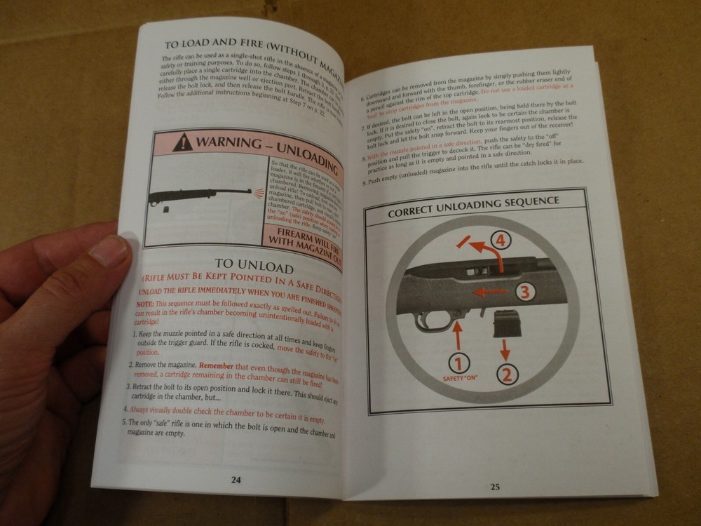 2021 Ruger 10/22 Rimfire Autoloading Rifle Instruction Operators Manual, PM058