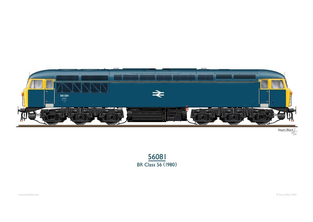 BR Class 56 56081 BR Blue (GBRf 2022) - Print