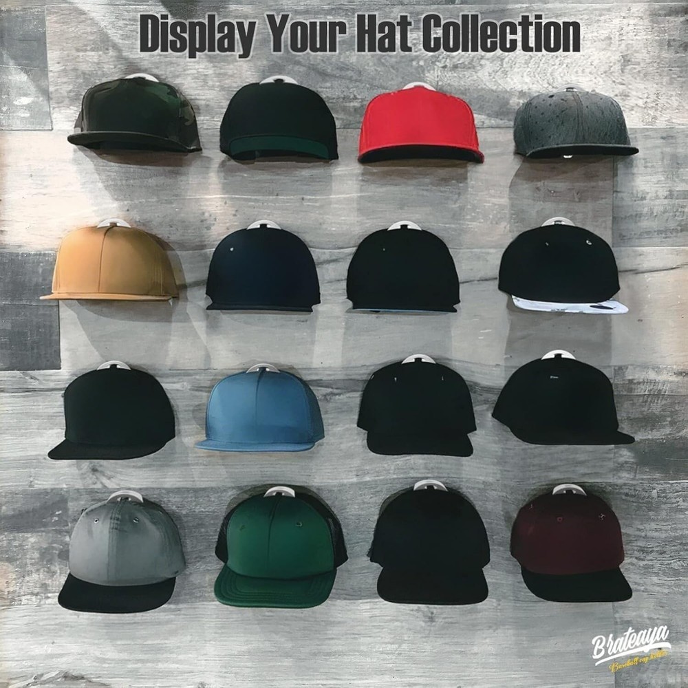 Adhesive Hat Hooks for Wall 10 Pack - 2 Different Ways Hat Racks to Organize ...
