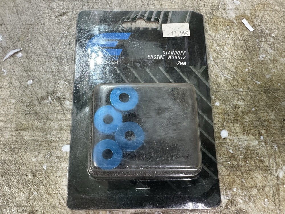 Evolution 7mm Gas Engine Mount Standoff Set Blue 4 - EVO3311