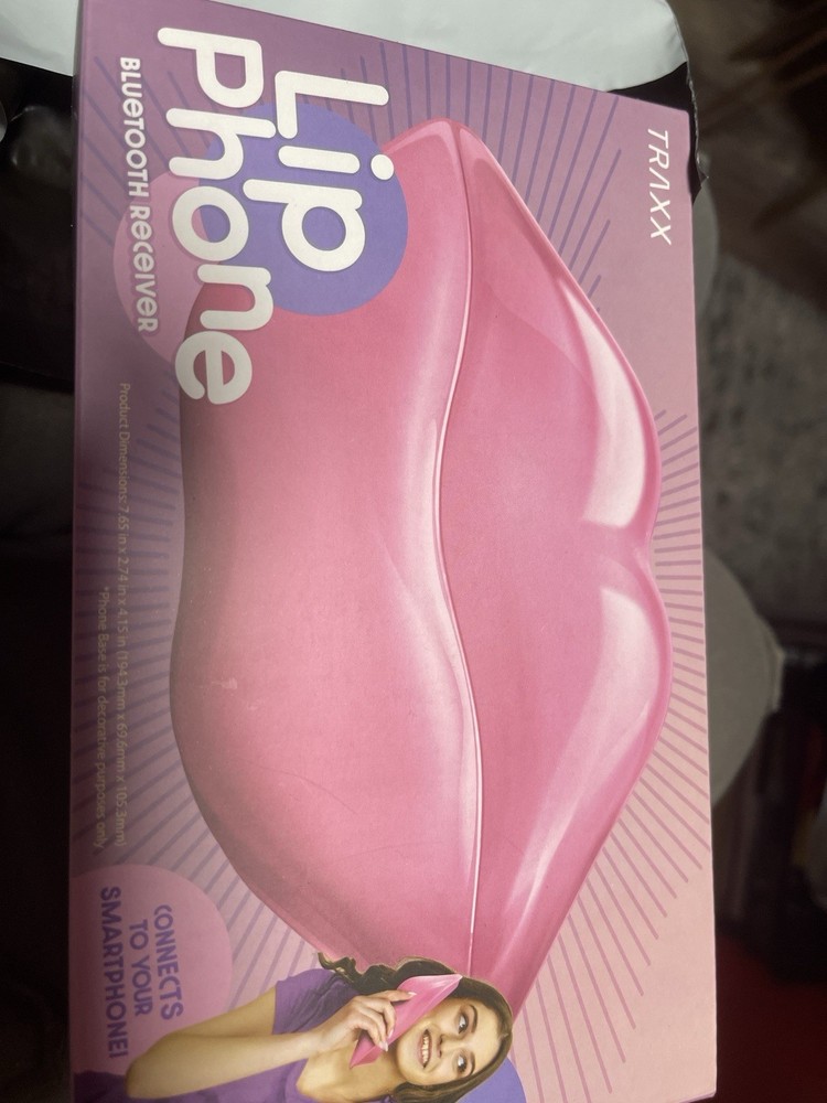 Lip Phone Bluetooth Receiver, Pink Wireless Retro Handset