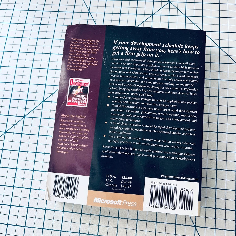 Microsoft Press Rapid Development McConnell 1996 Software Engineering Computing