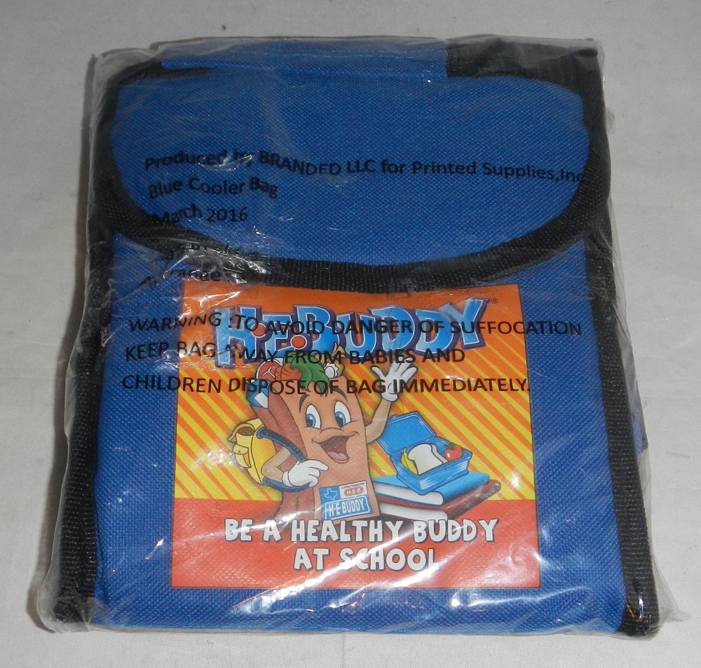 NIP H-E-B HEB Grocery Store H-E-Buddy Kids Soft Sided Lunch Box Bag