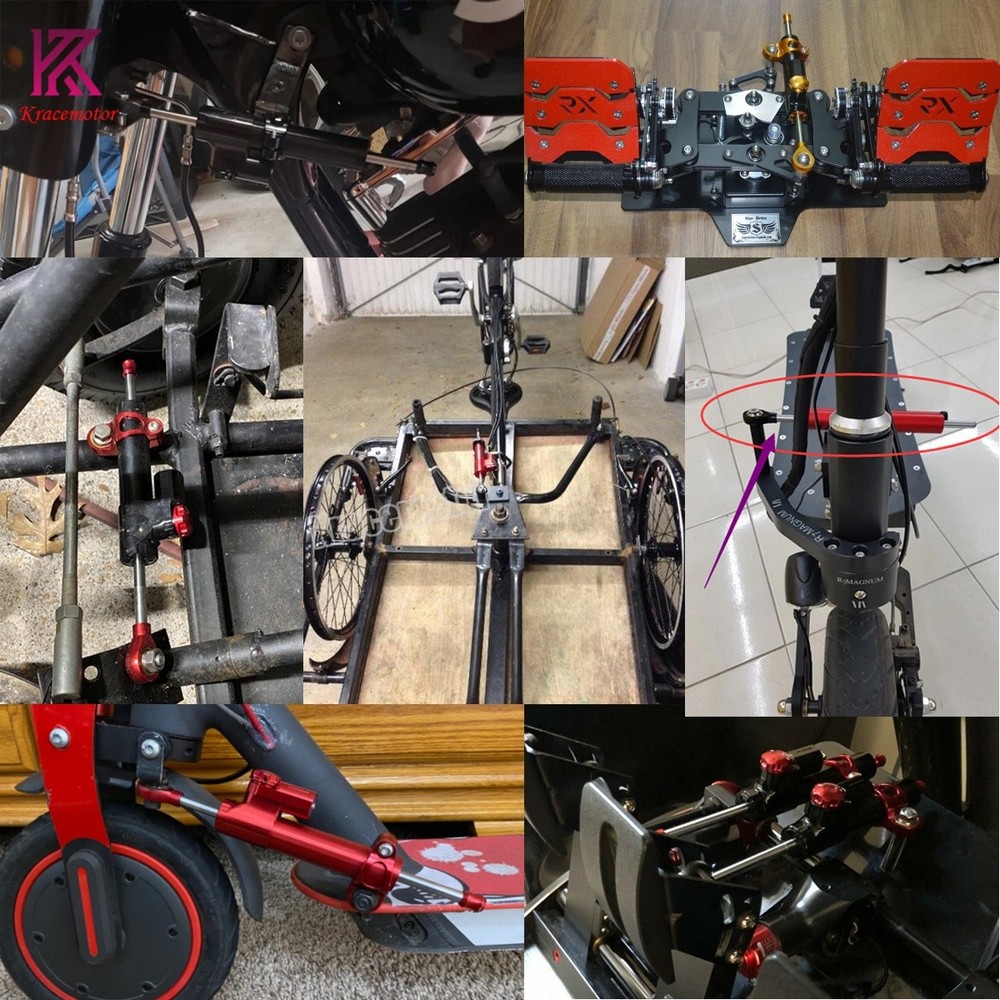 Motorcycle Universal CNC Adjustable Steering Damper Stabilizer Safety Aluminum