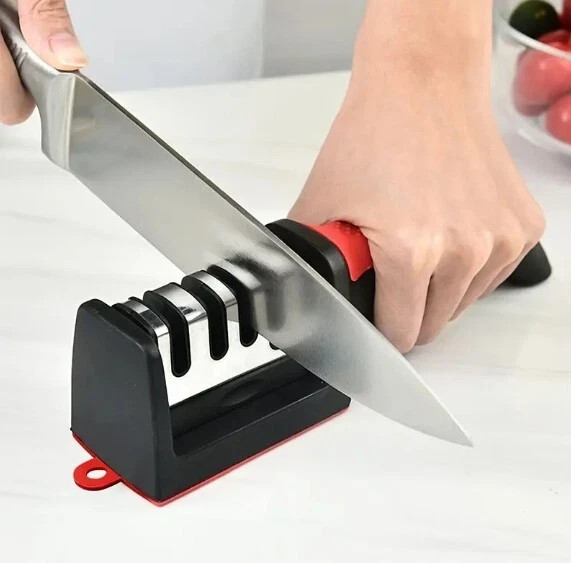 Knife Sharpener Professional Ceramic Tungsten Kitchen Sharpening System 4 Stage