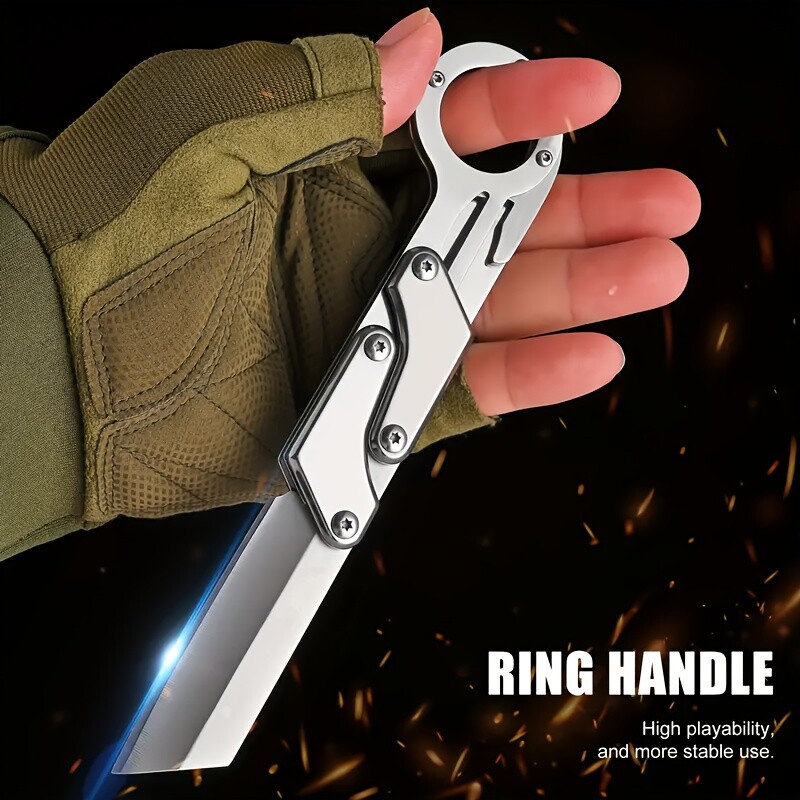Versatile Stainless Steel Folding Knife for Outdoor Use