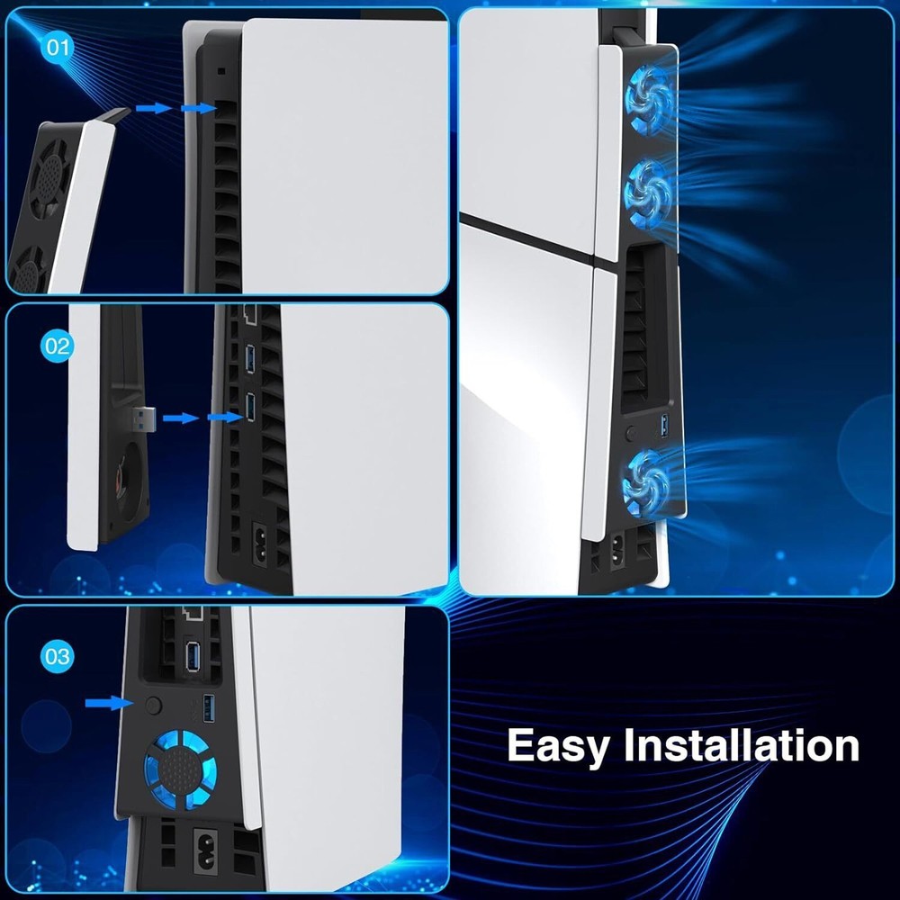 DC 5V External Console Host Cooling Fan Cooler For Sony PlayStation 5 Slim