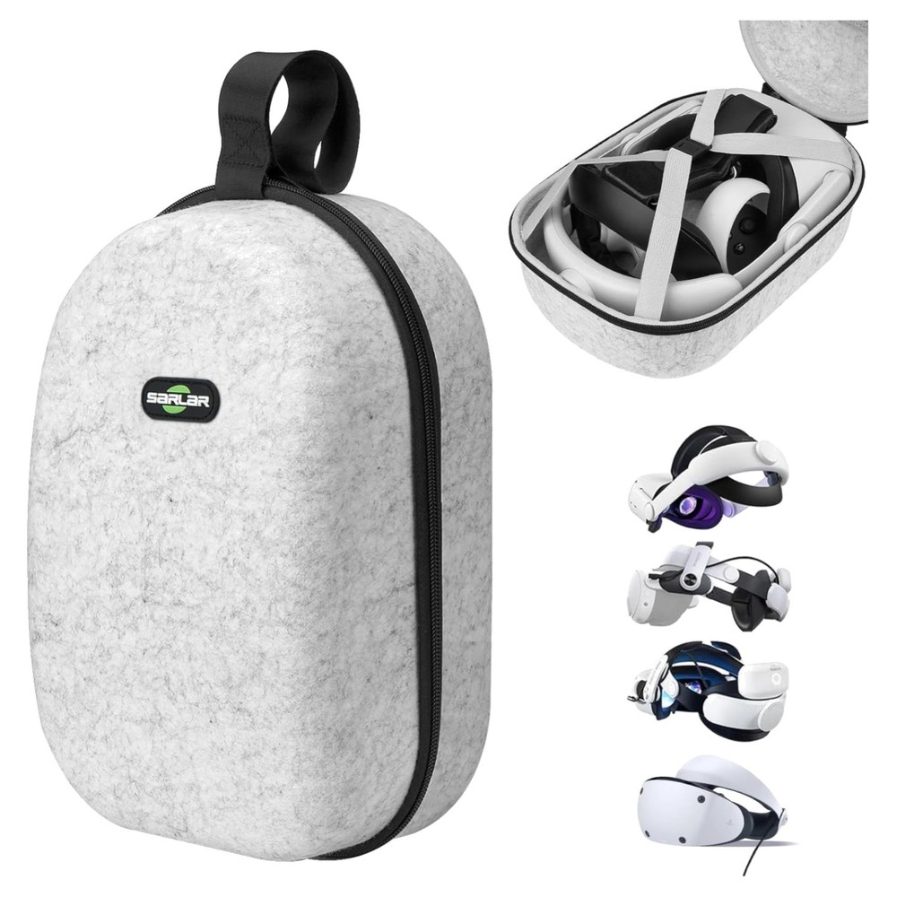 Eco-Friendly Hard Case for Oculus Quest & PS VR2 with Removable Zipper Design