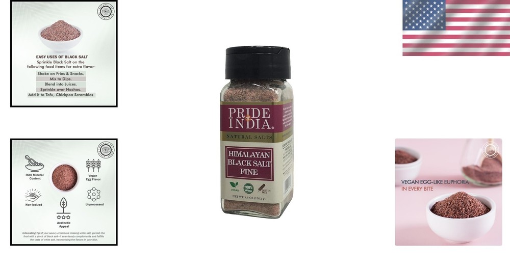 Himalayan Black Rock Salt Fine Grind, 4.8 oz - Elevate Your Cooking with 84+ ...