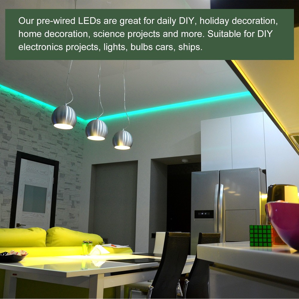 5 Pcs 0603 Micro White Pre-Wired Devices LED Light(DC 2.8-3V)