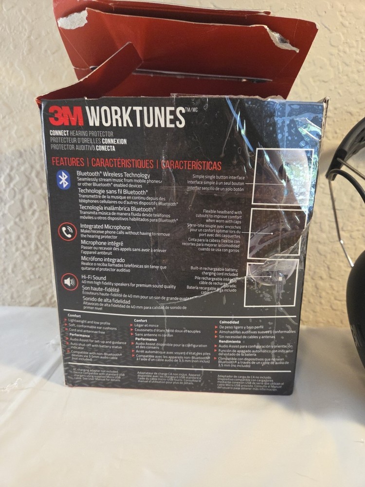 3M Worktunes Wireless Hearing Protector Bluetooth - 90543H1-DC-PS READ