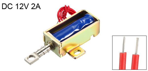 DC 12V 2A 5mm Electromagnetic Solenoid Lock Pull Type for Electric Door Lock