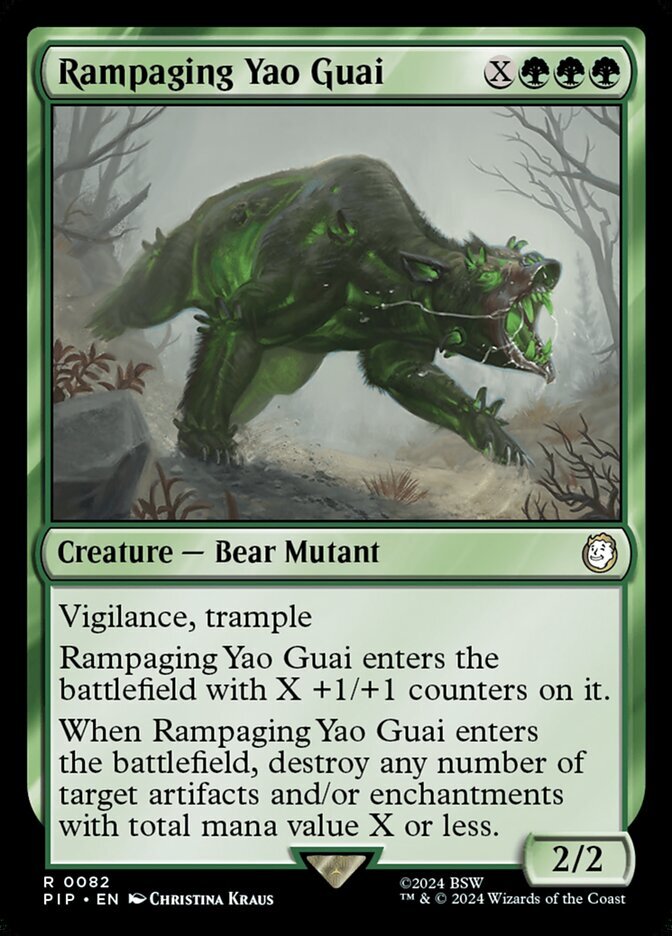 MTG Fallout R Rampaging Yao Guai #0082