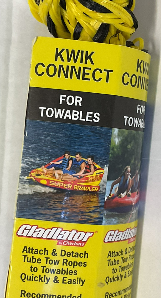 NEW KWIK CONNECT - FOR TOWABLES -GLADIATOR BY OVERTON'S QUICKLY ATTACH TOW ROPES