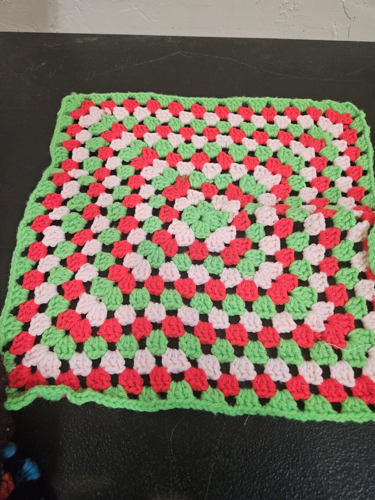 7 Vintage Crotchet 14" Squares