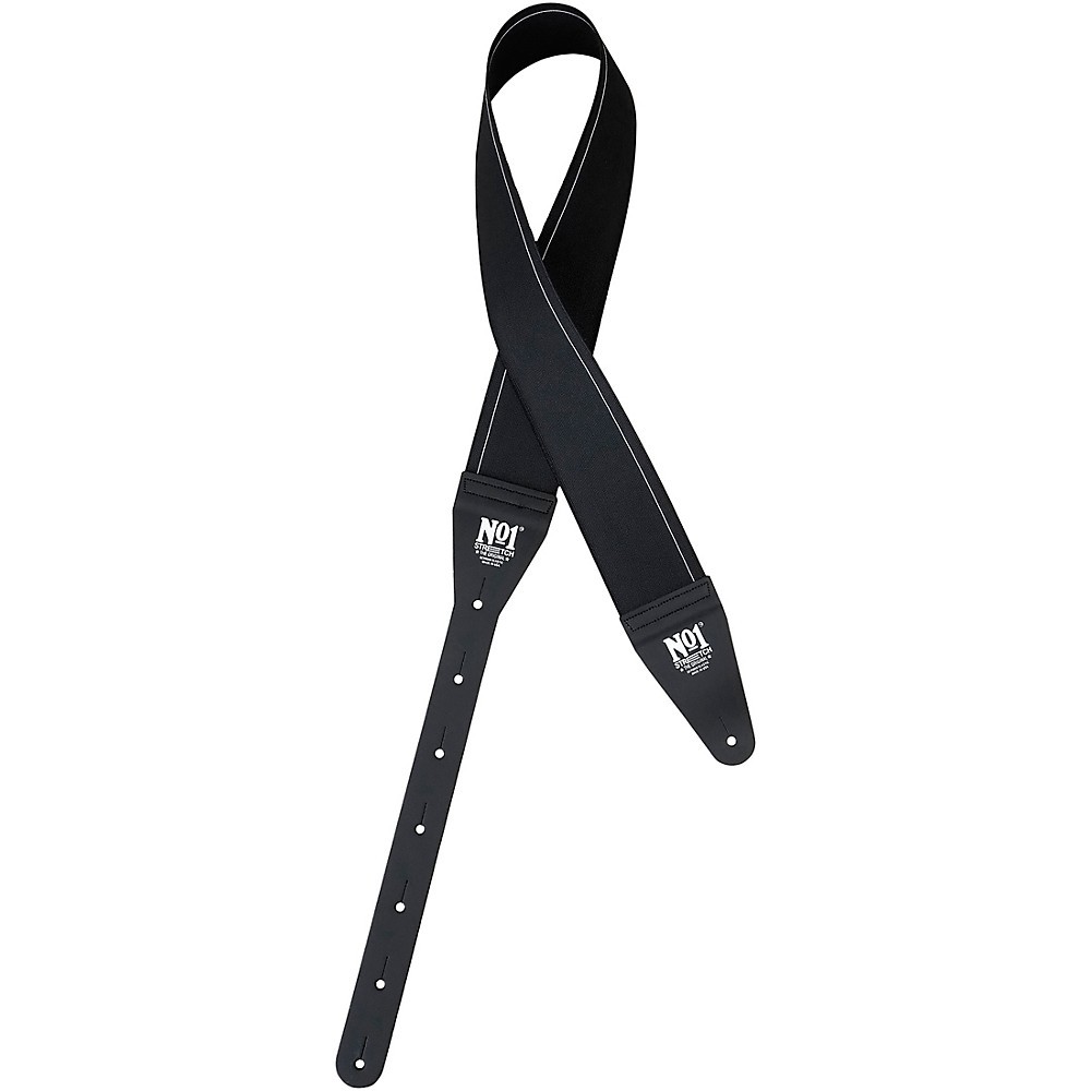 No1 Stretch Strap No1 Elastic Guitar Strap Black Large