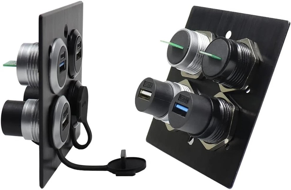 2Pack USB 3.0 Panel Mount Coupler, USB Pass through Connector, Female to