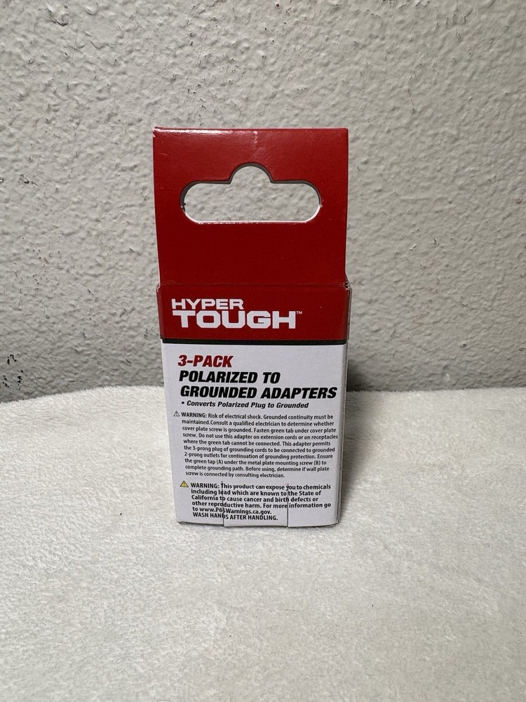 Hyper Tough Polarized Grounded Plug-in Type Adapter 3-Pack