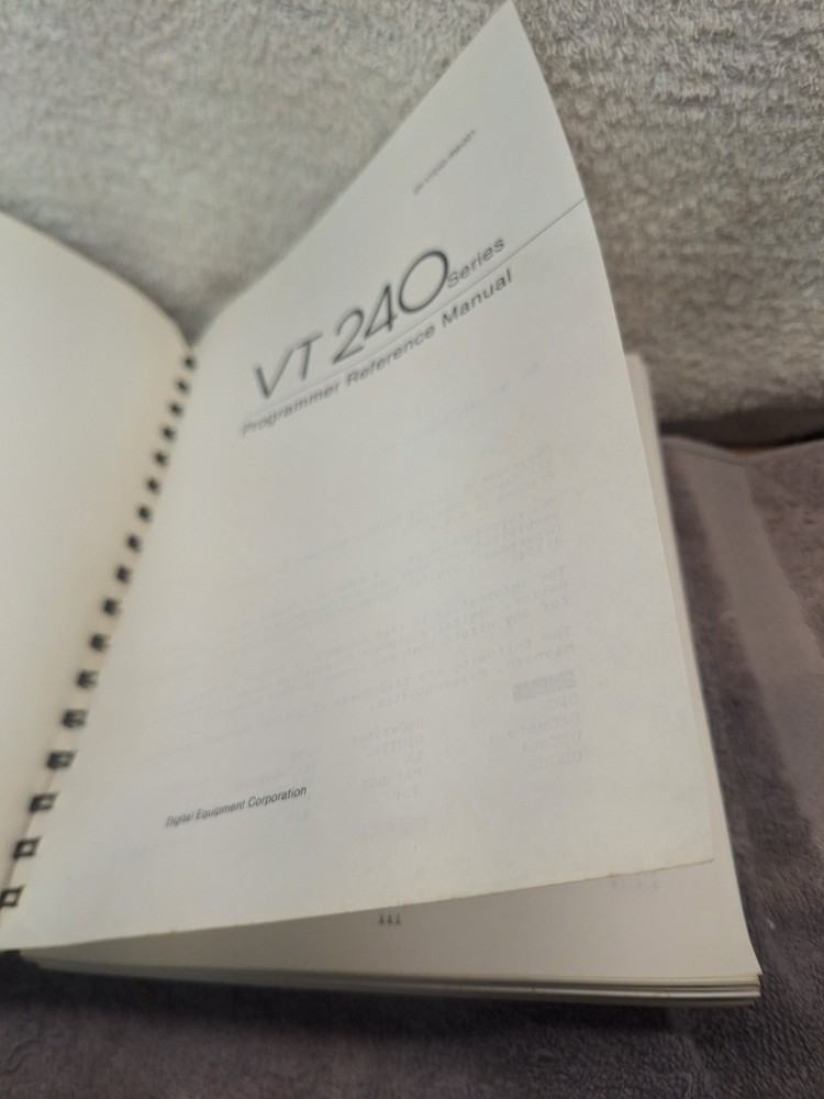 Vintage Digital VT240 Series Programmer Reference Manual
