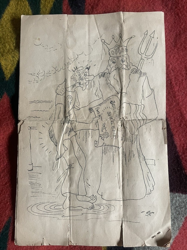 Original Vintage WW2 US Navy Shellback Ceremony Pamphlet Initiation Rare