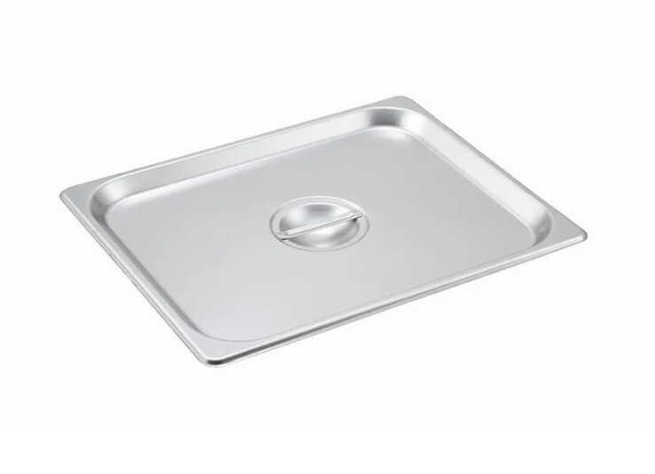 Winco SPSCH, Half-Size Solid Stainless Steel Steam Table Pan Solid Cover New