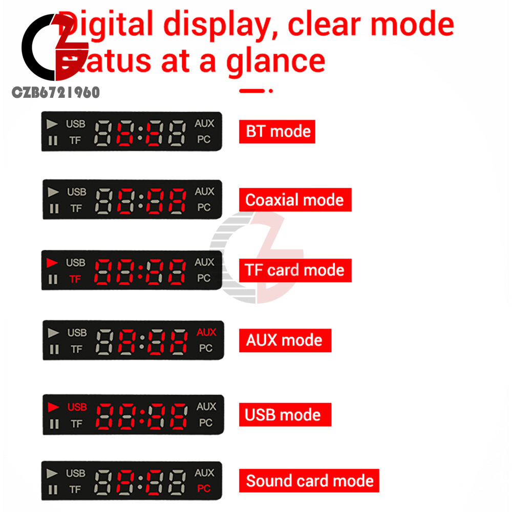 ZK-DAM-K1 Bluetooth U Disk Sound Card TF Decoder Board Front DSP Tuning Type-C