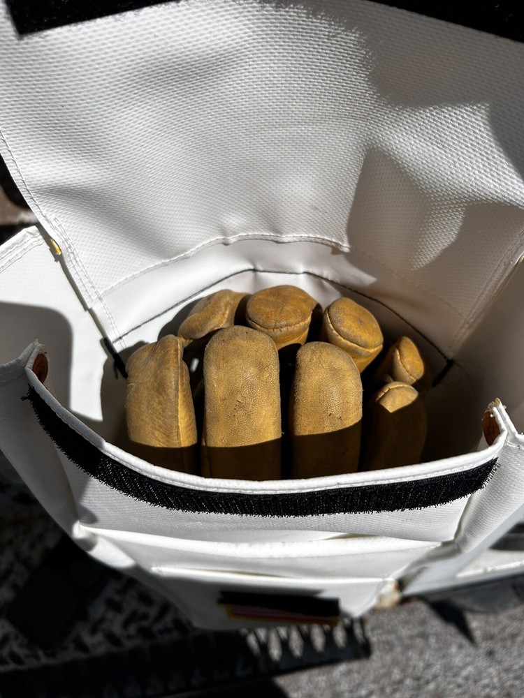 Lineman Tools, Glove Bag White w/ Flag, Lineman Bag