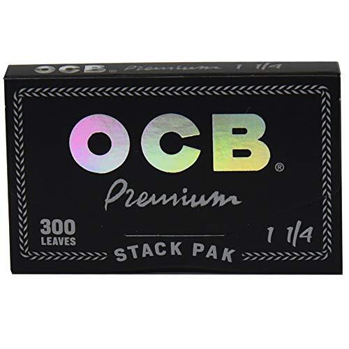 OCB Premium 1 1/4 Stack Pack Cigarette Rolling Papers 300 Leaves (1 Booklet)