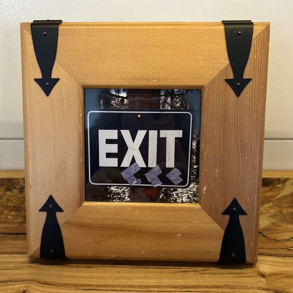 EXIT SIGN PICTURE IN PITCTURE FRAME 7.5 " X 7.5"
