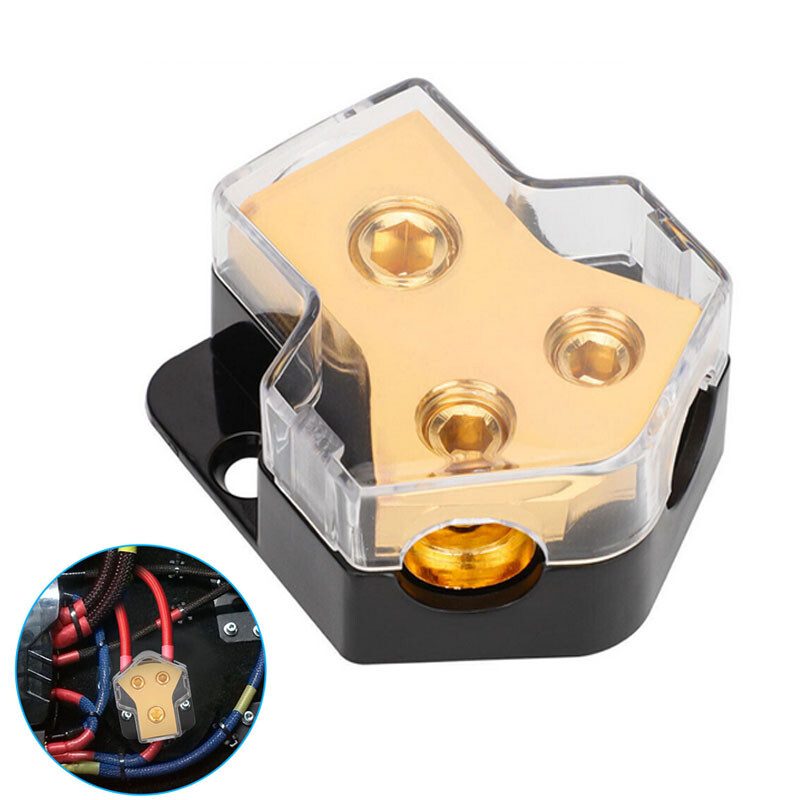 2x Distribution Block Easy Install Insert Wire Tighten Screw Securely Fastened
