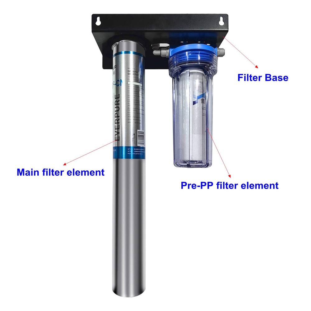 Commercial Ice Maker Water Filter - Pre Filter + Main Filter + Bracket - NEW