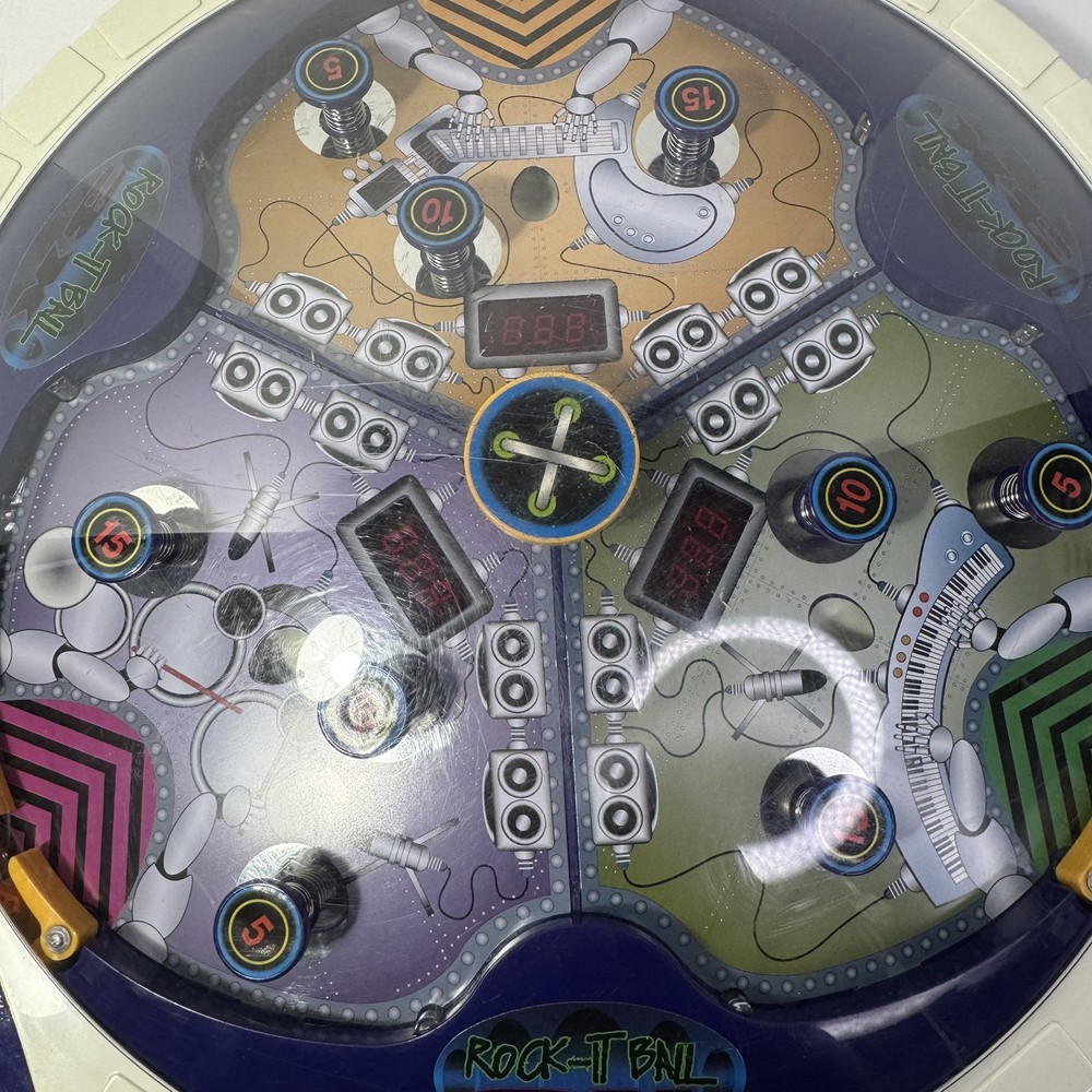 Rock-It Ball 3X Pinball Game Machine Tested Working 2005