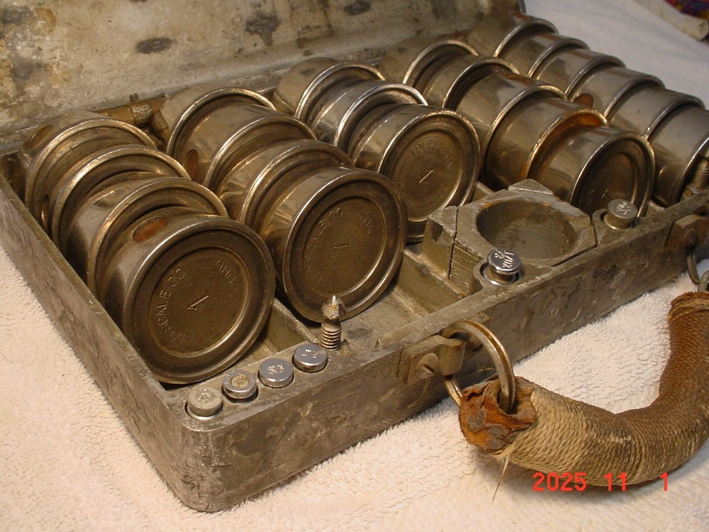 Toledo Scale Co Calibration Kit 30 Weights Industrial Technician Case Antique