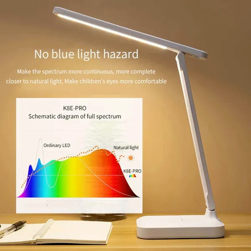 LED Desk Lamp Touch Sensor Reading Foldable Table Lamp Eye Caring Reading Light